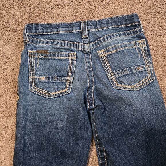 Ariat B5 Slim Boot Cut Jeans Boys 12 Medium Wash Thick Stitch Cowboy Western - Picture 5 of 8